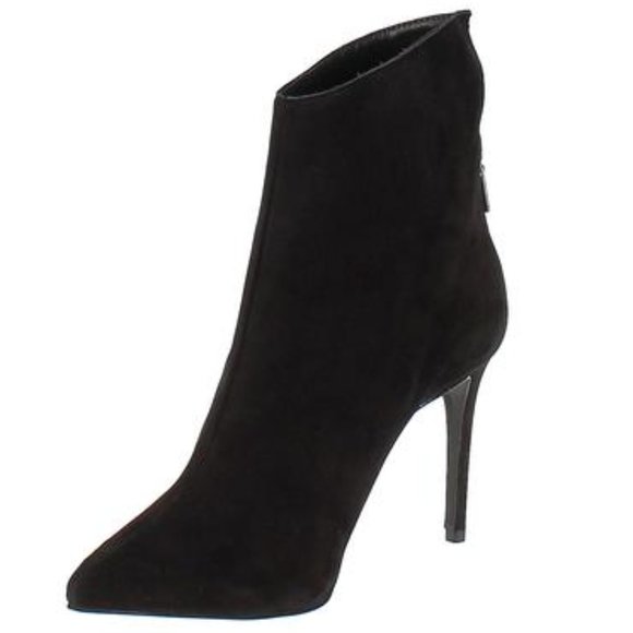 Aqua Black Suede Hendrix Stiletto Booties - Picture 5 of 6